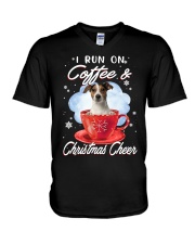 Xmas Coffee - Jack Russell Terrier 1 V-Neck T-Shirt tile