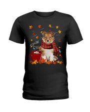 Hot Chocolate - Shetland Sheepdog 2 Ladies T-Shirt tile