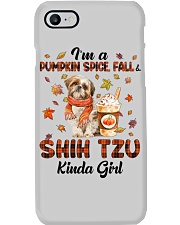 Pumpkin Kinda - shih tzu Phone Case tile
