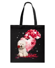 Valentine Balloon - CREAM Bichon Frise Tote Bag tile