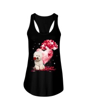 Valentine Balloon - CREAM Bichon Frise Ladies Flowy Tank tile