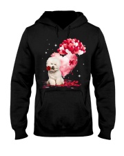 Valentine Balloon - CREAM Bichon Frise Hooded Sweatshirt tile