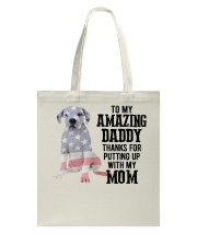 Amazing Daddy - American Bulldog Tote Bag tile