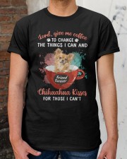 Give Me Coffee - TAN LONG HAIRED Chihuahua Classic T-Shirt apparel-classic-tshirt-lifestyle-30