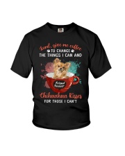 Give Me Coffee - TAN LONG HAIRED Chihuahua Youth T-Shirt tile