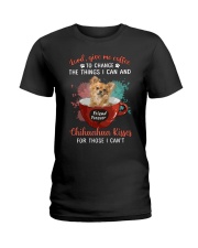 Give Me Coffee - TAN LONG HAIRED Chihuahua Ladies T-Shirt tile