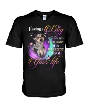 Happiest - Catahoula Leopard Dog V-Neck T-Shirt tile