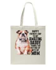 Happy Father Day - English Bulldog Tote Bag tile