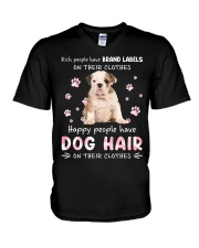 Happy People - Bulldog V-Neck T-Shirt tile