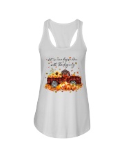Thanksgiving - CHOCOLATE Labrador Ladies Flowy Tank tile