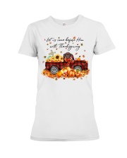 Thanksgiving - CHOCOLATE Labrador Premium Fit Ladies Tee tile