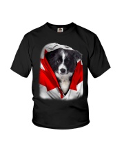 Canada Flag - Border Collie Youth T-Shirt tile