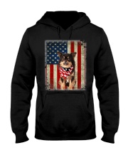 Long Haired Chihuahua - American Flag Hooded Sweatshirt tile