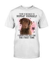 First Time - Chesapeake Bay Retriever Classic T-Shirt front