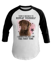 First Time - Chesapeake Bay Retriever Baseball Tee tile