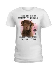 First Time - Chesapeake Bay Retriever Ladies T-Shirt tile