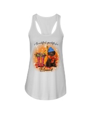 Grateful - CHOCOLATE Labradoodle Ladies Flowy Tank tile