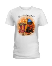 Grateful - CHOCOLATE Labradoodle Ladies T-Shirt tile
