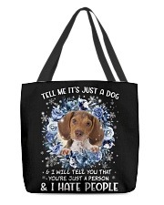 Hate People - Pocket Beagle All-Over Tote tile