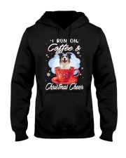 Xmas Coffee - Blue Merle Collie Hooded Sweatshirt front