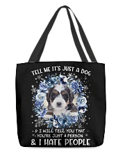 Hate People - Bernedoodle All-Over Tote tile