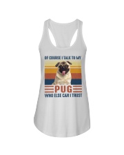 Of Course I Talk Vintage - Pug Ladies Flowy Tank tile