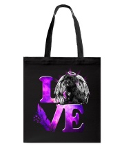 Heaven Love - BLACK Morkie Tote Bag tile