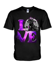 Heaven Love - BLACK Morkie V-Neck T-Shirt tile