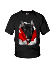 Canada Flag - French Bulldog Youth T-Shirt tile