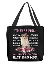 Thanks Mom - Rough Collie 1 All-Over Tote tile