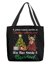 Christmas Alone - Boerboel All-Over Tote tile