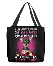Millionaire - German Pinscher All-Over Tote tile