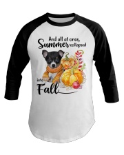 Into Fall - Toy Fox Terrier Baseball Tee tile
