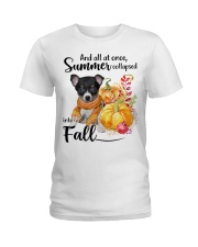 Into Fall - Toy Fox Terrier Ladies T-Shirt tile