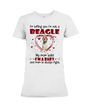 Dog Baby - LEMON Beagle Premium Fit Ladies Tee tile