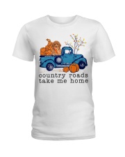 156 Country Roads Miniature Poodle Ladies T-Shirt tile