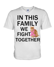 Fight Together - Cat 2 V-Neck T-Shirt tile
