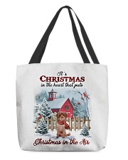 Christmas Air - RED Schnoodle All-Over Tote tile