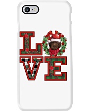 Christmas Love - CHOCOLATE Labradoodle Phone Case tile