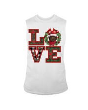 Christmas Love - CHOCOLATE Labradoodle Sleeveless Tee tile