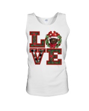 Christmas Love - CHOCOLATE Labradoodle Unisex Tank tile