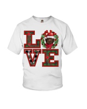 Christmas Love - CHOCOLATE Labradoodle Youth T-Shirt tile