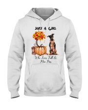 Fall And - Min Pin Hooded Sweatshirt tile