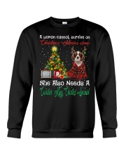 Christmas Alone - Cavalier King Charles Spaniel 2 Crewneck Sweatshirt tile