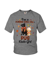 Pumpkin Kinda - BLACK Pug Youth T-Shirt tile