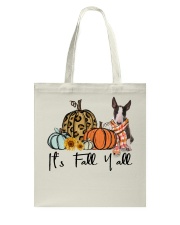 Fall Pumpkin Bull Terrier Dog Tote Bag tile