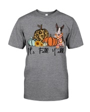 Fall Pumpkin Bull Terrier Dog Classic T-Shirt front