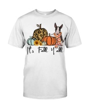 Fall Pumpkin Bull Terrier Dog Premium Fit Mens Tee tile