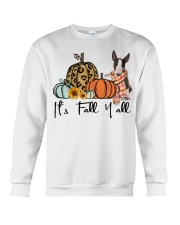 Fall Pumpkin Bull Terrier Dog Crewneck Sweatshirt tile