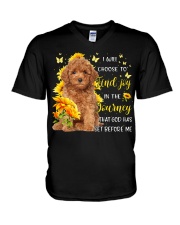 Journey - RED Miniature Poodle V-Neck T-Shirt tile
